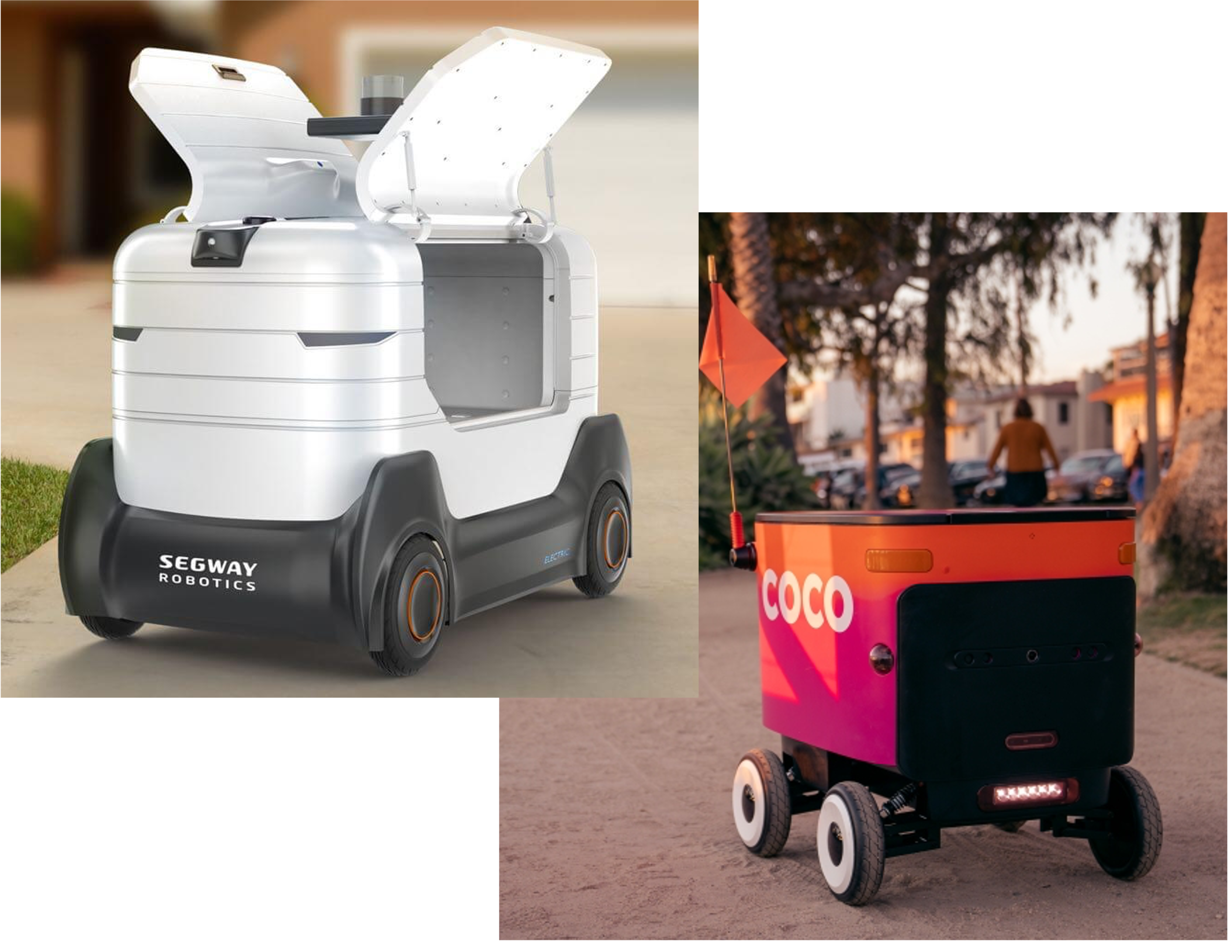 segway robotics restaurant sidewalk delivery robot